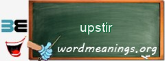 WordMeaning blackboard for upstir